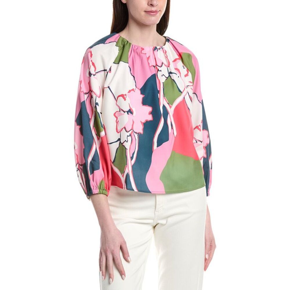 Crosby By Mollie Burch Womens Claudia Blouse, Green